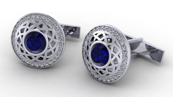 Jewelry Design & Technology alum Nelly Chhor’s clever use of simple geometric patterns made for elegantly complex cufflinks.